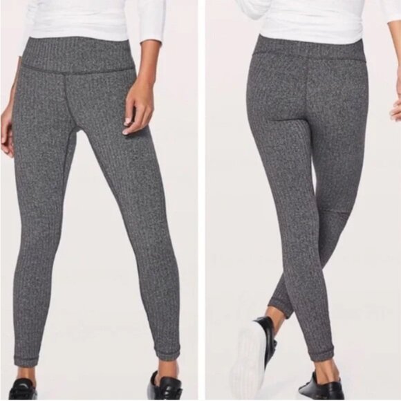 Athleta Chatarunga Full Length Leggings - Gray Herringbone - Medium - Picture 1 of 10